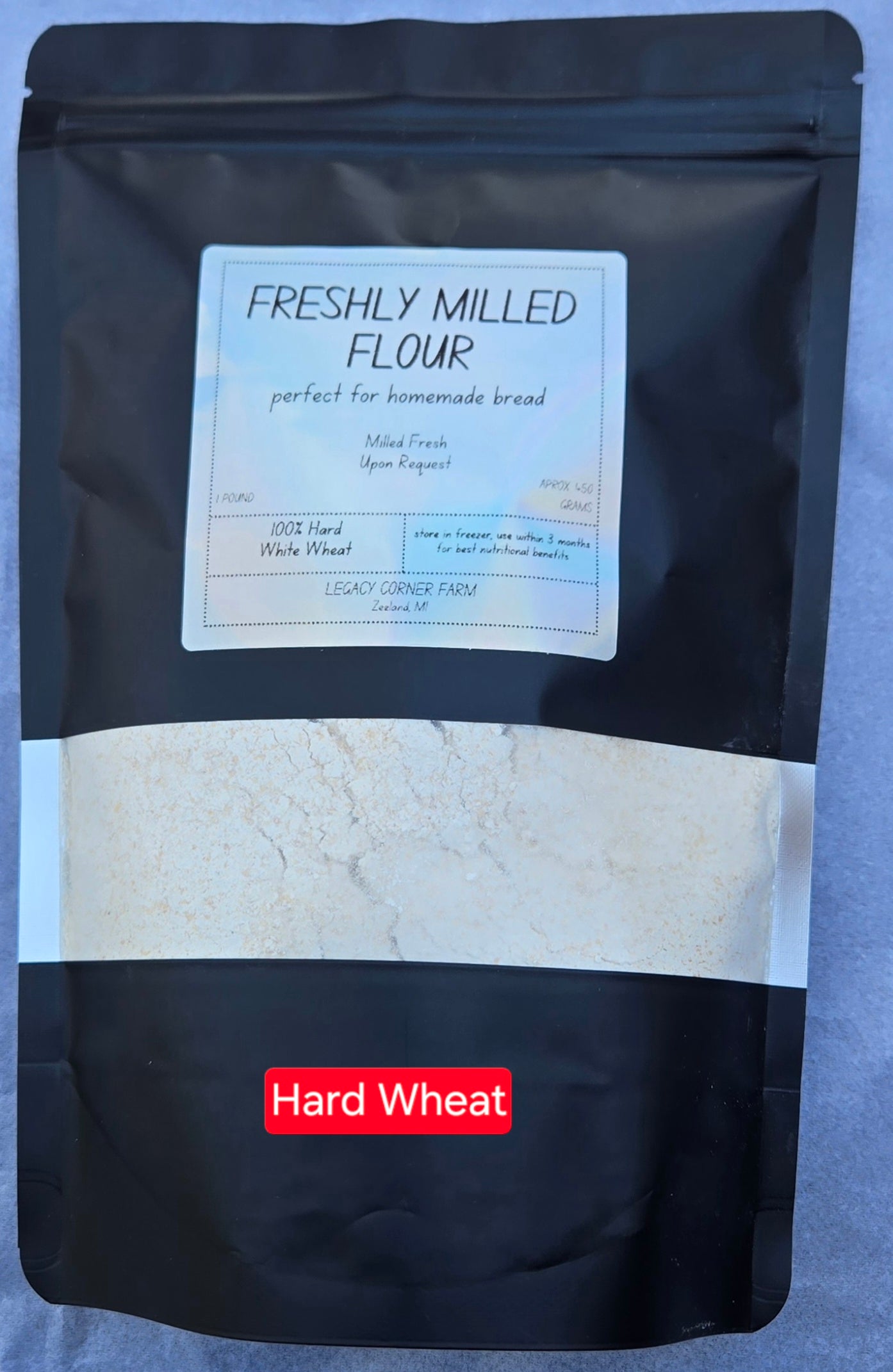 Freshly Milled Flour, HARD White Wheat 1 pound