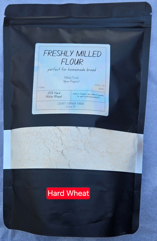 Freshly Milled Flour, HARD White Wheat 1 pound
